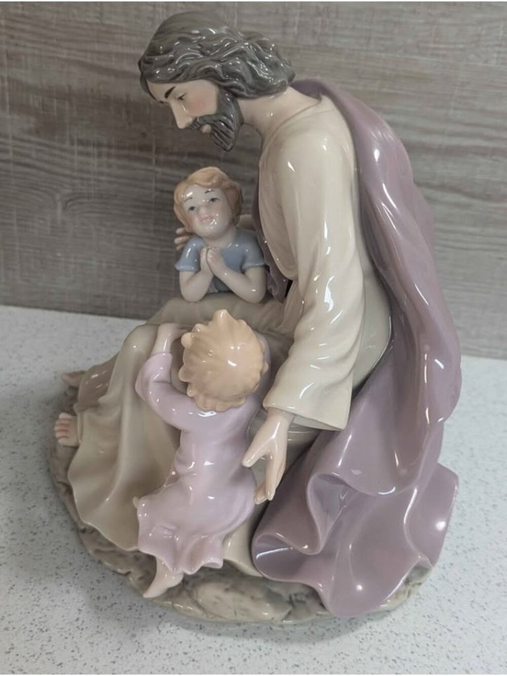 Jesus with Children Porcelain Figurine - Picture 2 of 10